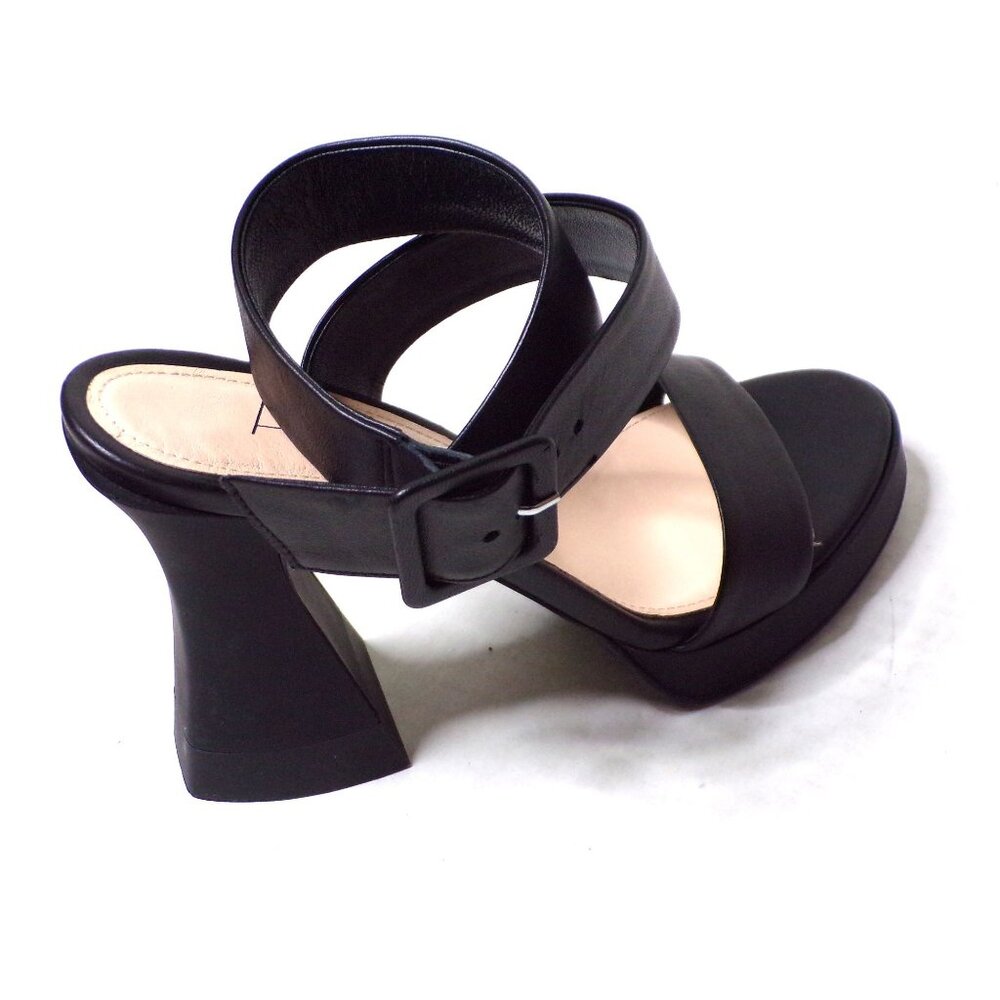 🆕 AGL Attilio Giusti Leombruni Janis Platform Sandal Shoes Leather Black 8.5 - Picture 10 of 12